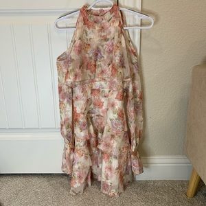 Floral dress with open shoulders